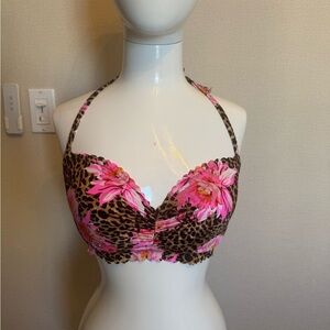 Victoria's Secret Leopard and Floral Bikini Top